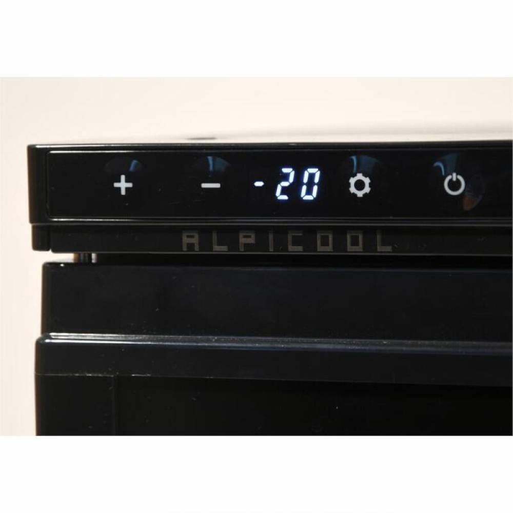 Frigider auto cu compresor 50L, 12V-24V, 60W, -20°C, incorporabil, conectare bluethooth, cu aplicatie pe telefon, negru, 07076 Alpicool
