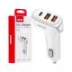 Incarcator auto 3xUSB, 12-24V, 2xUSB-A si USB-C, 38W, alb-portocaliu, 03886 Amio 