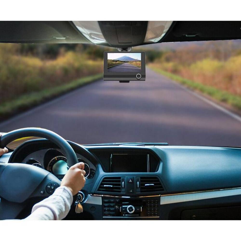 Camera video DVR auto, 3 camere, fata-spate-interior, Full HD 1296P, cu WiFi, ecran 4'', microSD, G-Sensor, montare parbriz sau oglinda, CHS-J-909DVR-3 247Lighting Camera video DVR auto, 3 camere, fata-spate-interior, Full HD 1296P, cu WiFi, ecran 4'', microSD, G-Sensor, montare parbriz sau oglinda, CHS-J-909DVR-3 247Lighting