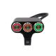 Intrerupator 3 butoane, iluminare LED diferite culori, aluminiu, pentru scuter, atv, prindere pe ghidon, WCC001