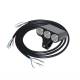 Intrerupator 3 butoane, iluminare LED diferite culori, aluminiu, pentru scuter, atv, prindere pe ghidon, WCC001