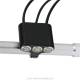 Intrerupator 3 butoane, iluminare LED diferite culori, aluminiu, pentru scuter, atv, prindere pe ghidon, WCC001