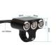 Intrerupator 3 butoane, iluminare LED diferite culori, aluminiu, pentru scuter, atv, prindere pe ghidon, WCC001