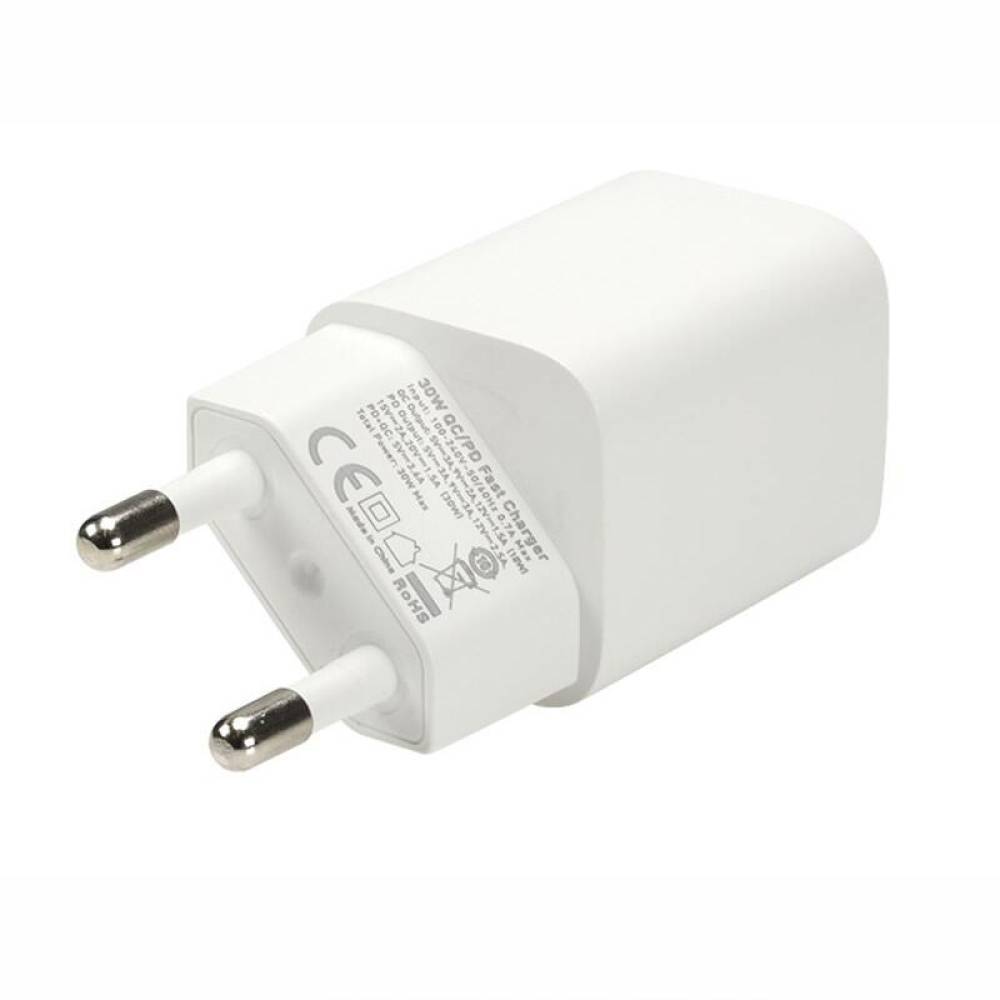 Incarcator rapid cu 2 USB-uri, priza 220V, 5V, 30W, USB-C, USB-A, 63045 MyWay