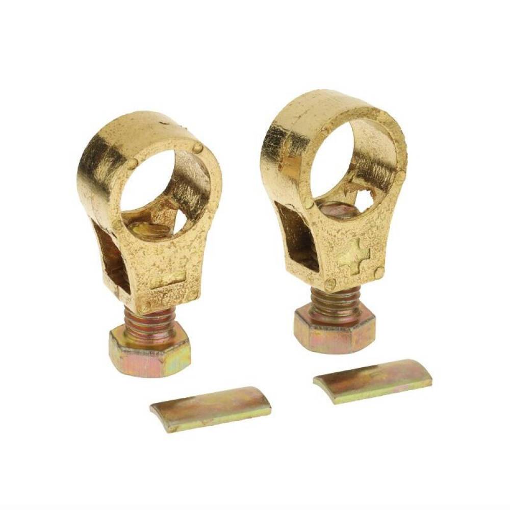 Set 2 borne acumulator 12-24V, cupru, fixare rapida cu surub, fi 16-18mm, max 300A, 58962 Carmotion