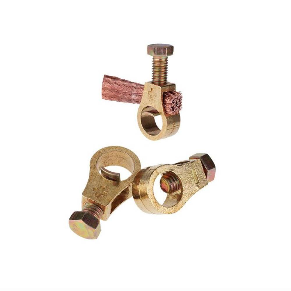 Set 2 borne acumulator 12-24V, cupru, fixare rapida cu surub, fi 16-18mm, max 300A, 58962 Carmotion