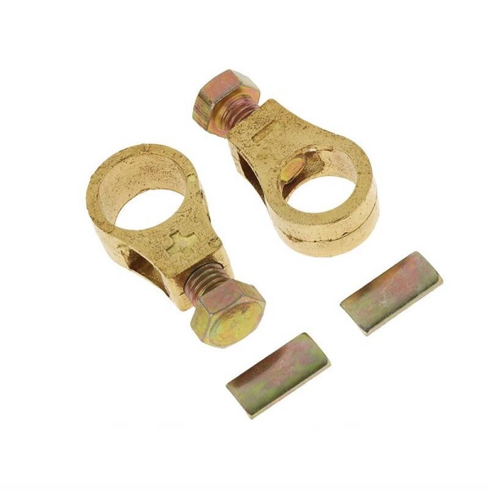 Set 2 borne acumulator 12-24V, cupru, fixare rapida cu surub, fi 16-18mm, max 300A, 58962 Carmotion