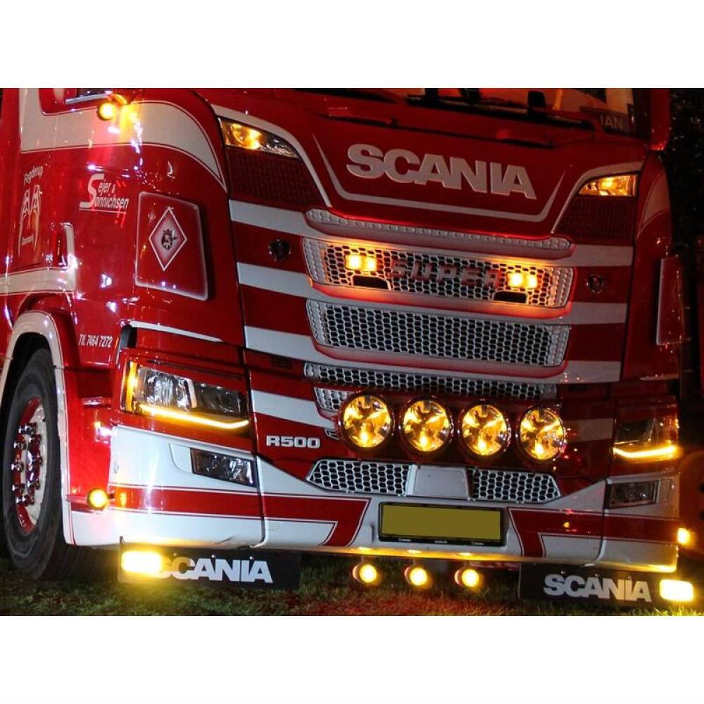 Lampa gabarit 130x54, bec R10W, 12-24V, galbena, Double Burner, FR0221 Formplas