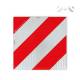 Placa reflectorizanta de aluminiu, Gabarit depasit cu dungi alb/rosii oblice 42x42cm, DIN 30710, ECE 104 Class F, TPESC-B, 3M, Reflex 4053 Placa reflectorizanta de aluminiu, Gabarit depasit cu dungi alb/rosii oblice 42x42cm, DIN 30710, ECE 104 Class F, TPESC-B, 3M, Reflex 4053