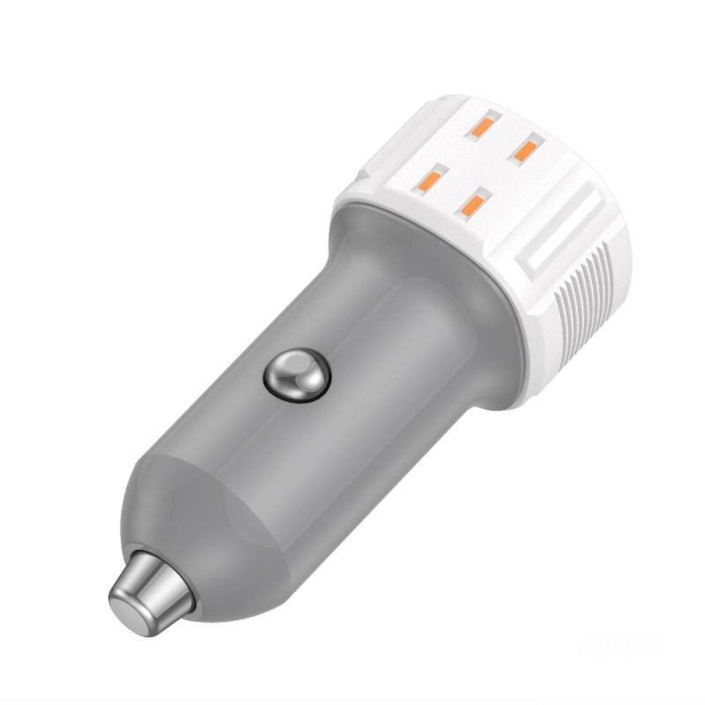 Incarcator auto 2xUSB, 12-24V, USB-A si USB-C, 38W, alb-portocaliu, 03883 Amio Incarcator auto 2xUSB, 12-24V, USB-A si USB-C, 38W, alb-portocaliu, 03883 Amio