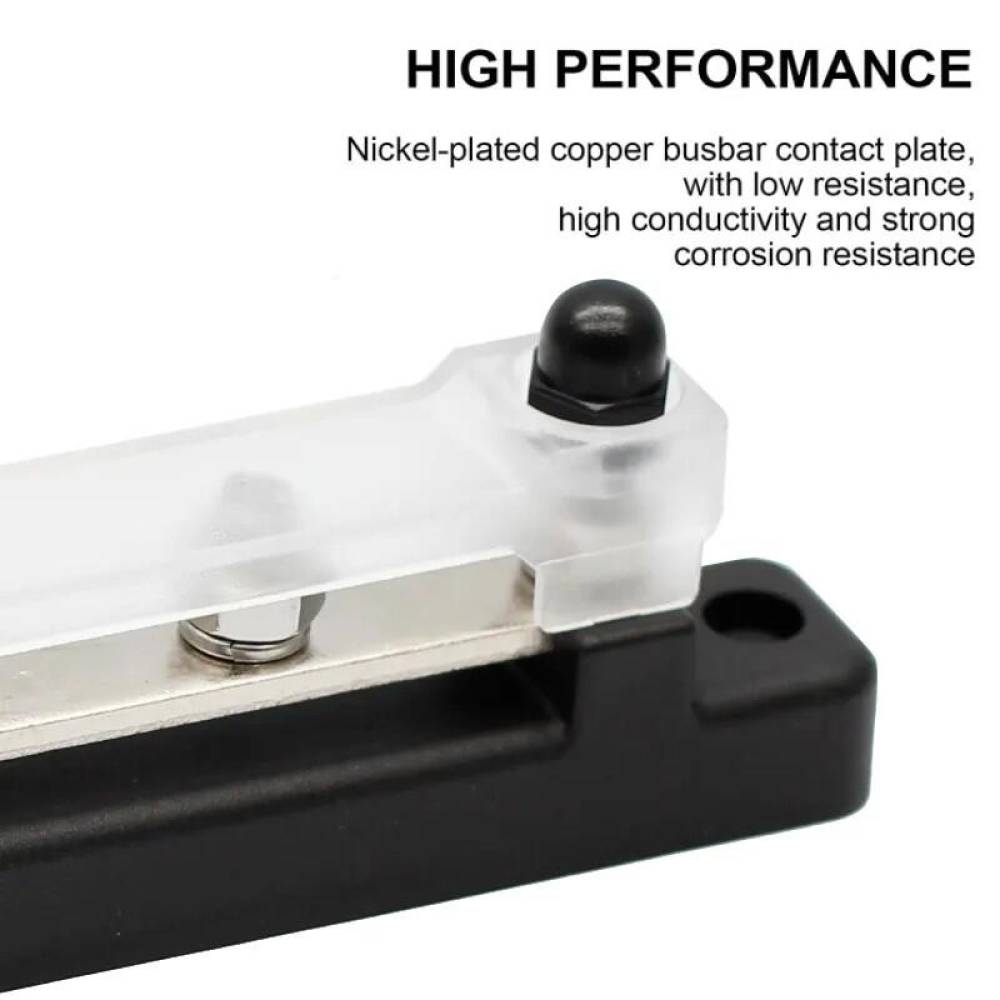 Conector fire electrice universal, 4 poli, 12-48V, 150A, cu capac, busbar, bara colectoare,  03808 TruckLed