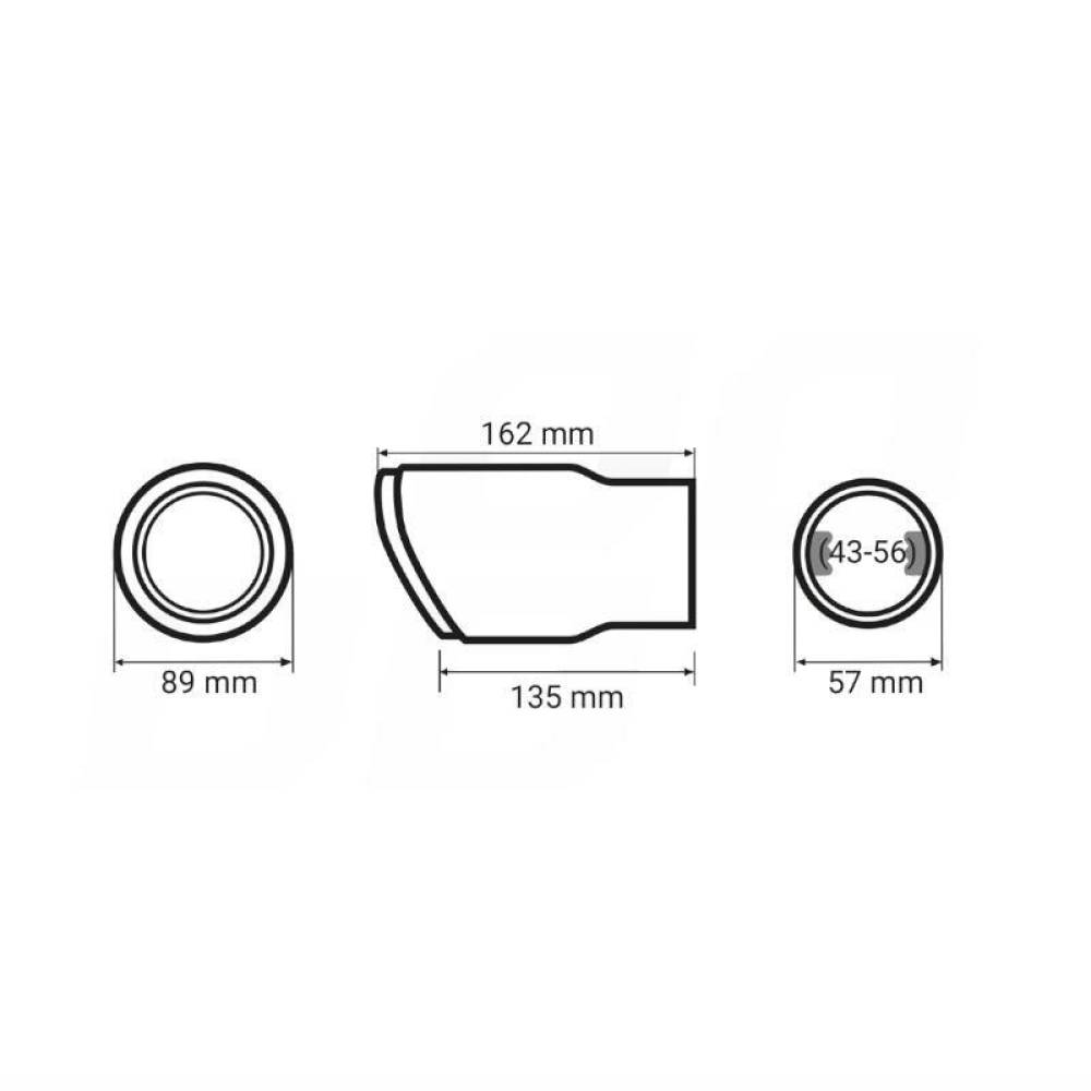 Ornament toba interior 43-56, exterior 89mm, L162, crom carbon, 04065 Amio Ornament toba interior 43-56, exterior 89mm, L162, crom carbon, 04065 Amio