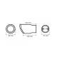 Ornament toba interior 43-56, exterior 89mm, L162, crom albastru, 04066 Amio