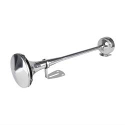 Claxon 12-24V, 120dB, 1 pipa rotunda, 52cm, crom, HighTone 04077 Amio