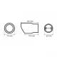 Ornament toba interior 43-62, exterior 76mm, L130, albastru, 04072 Amio