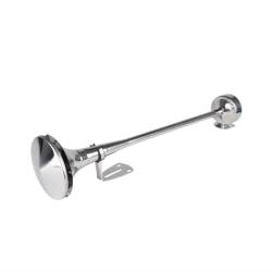Claxon 12-24V, 120dB, 1 pipa rotunda, 62cm, crom, LowTone 04078 Amio