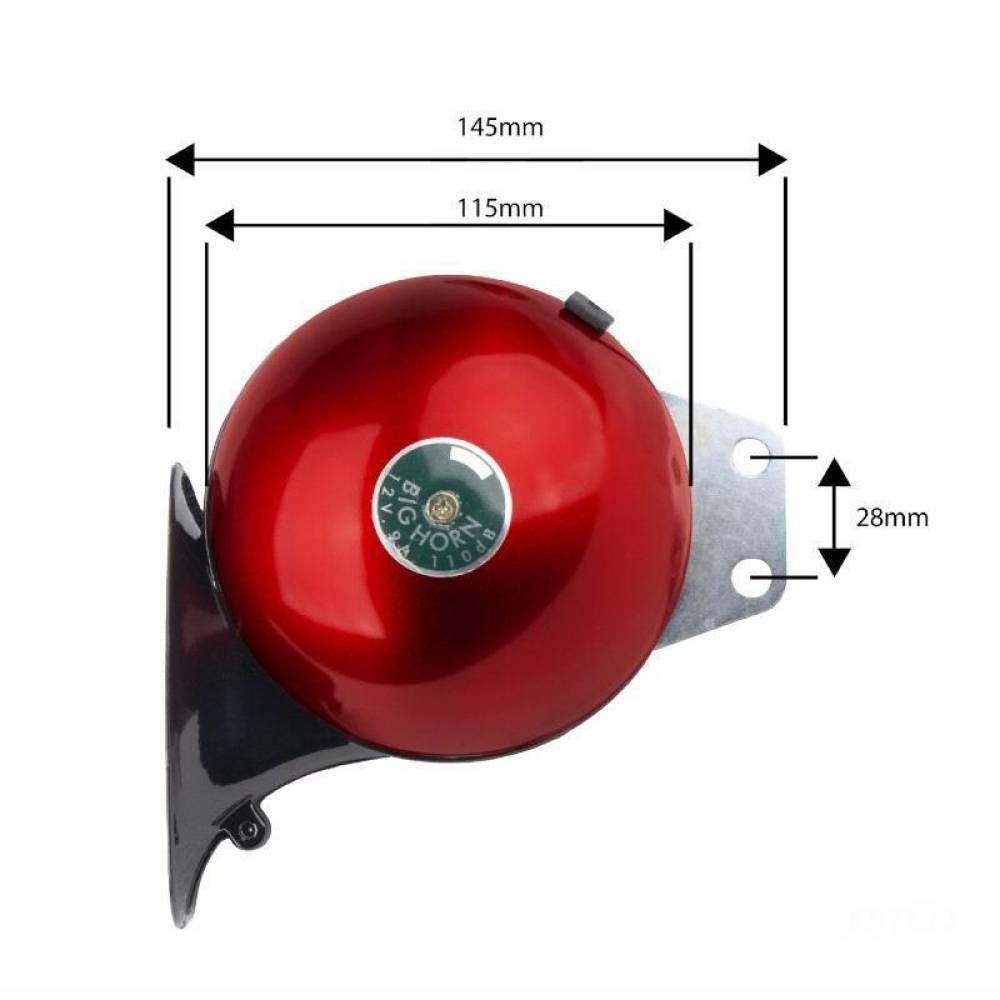 Set 2 claxoane 12V, tip melc, 125mm, 115dB, 320-390Hz, 2 tonuri, rosu, 04075 Amio