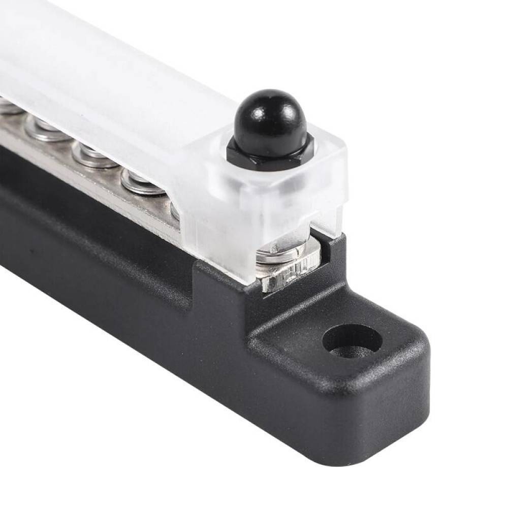 Conector fire electrice universal, 6 poli, 12-48V, 150A, cu capac, surub M6, negru minus, 03809 TruckLed