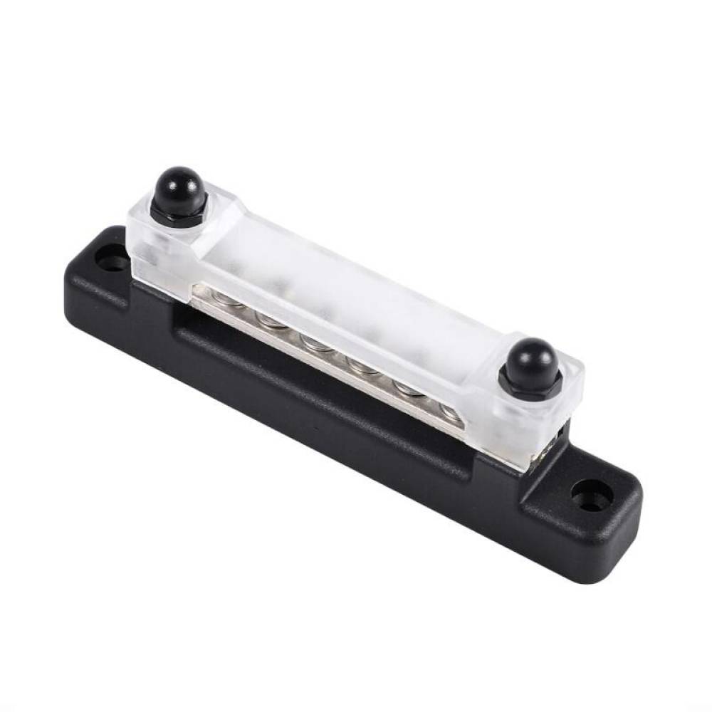 Conector fire electrice universal, 6 poli, 12-48V, 150A, cu capac, surub M6, negru minus, 03809 TruckLed