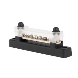 Conector fire electrice universal, 6 poli, 12-48V, 150A, cu capac, surub M6, negru minus, 03809 TruckLed