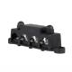 Conector fire electrice universal, 4 poli, 12-48V, 250A, cu capac, surub M10, negru minus, 03811 TruckLed