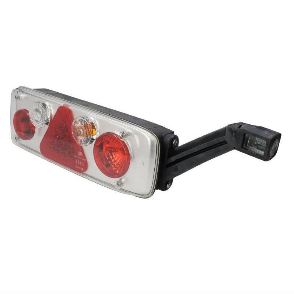 Lampa spate 372x129 cu lampa gabarit LED, 5 functii, cu triunghi, ceata si mers inapoi, 24V, mufa 7 pini, dreapta, EASYCONN II, M711422 Mars