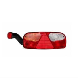 Lampa spate 344x140 cu lampa gabarit, 8 functii, cu triunghi, ceata, mers inapoi si iluminare numar, 24V, mufa ASS2 7pin, stanga, model ECOPOINT I, LZP061 