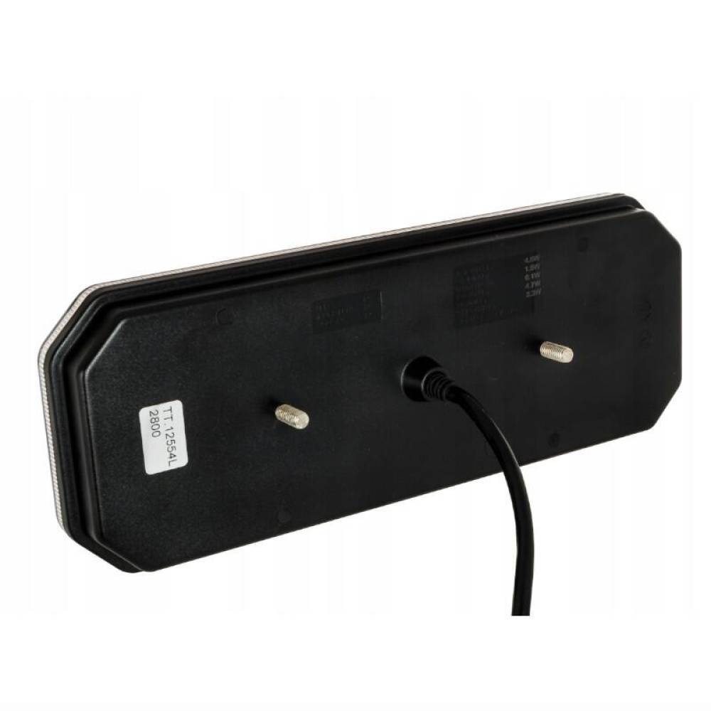 Lampa spate 350x131, LED, 5 functii, cu triunghi, semnalizare dinamica, ceata si mers inapoi, pozitie NEON, cu cablu, 12-24V, stanga, TT.12554L