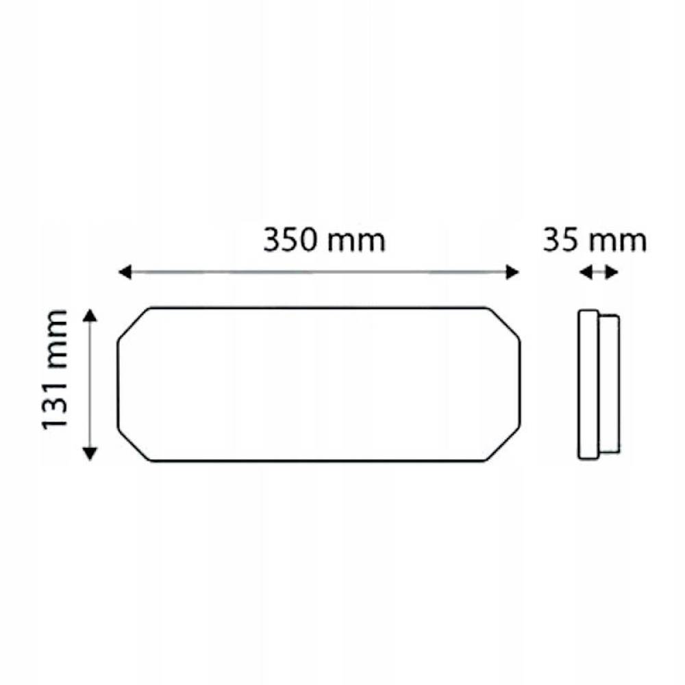 Lampa spate 350x131, LED, 5 functii, cu triunghi, semnalizare dinamica, ceata si mers inapoi, pozitie NEON, cu cablu, 12-24V, stanga, TT.12554L