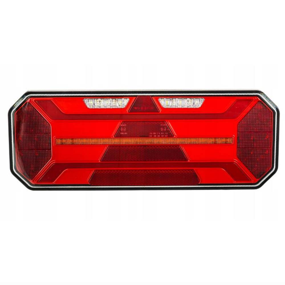 Lampa spate 350x131, LED, 5 functii, cu triunghi, semnalizare dinamica, ceata si mers inapoi, pozitie NEON, cu cablu, 12-24V, dreapta, TT.12554P