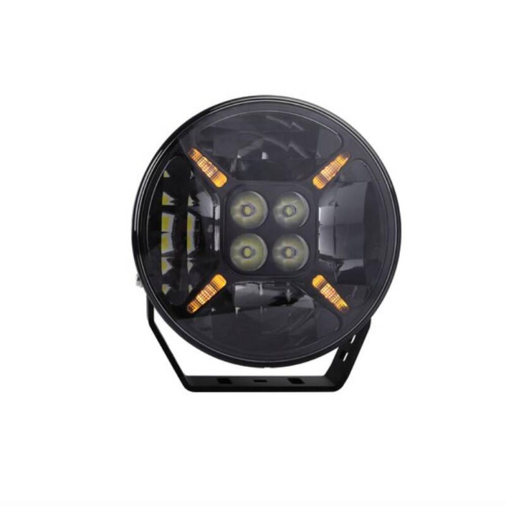 Proiector rotund fi180, LED-uri LG, faza lunga, cu pozitie alba si galbena, 9-36V, 60W, 6000Lm, 5700K, conector DT cu 4PIN, TT.11107