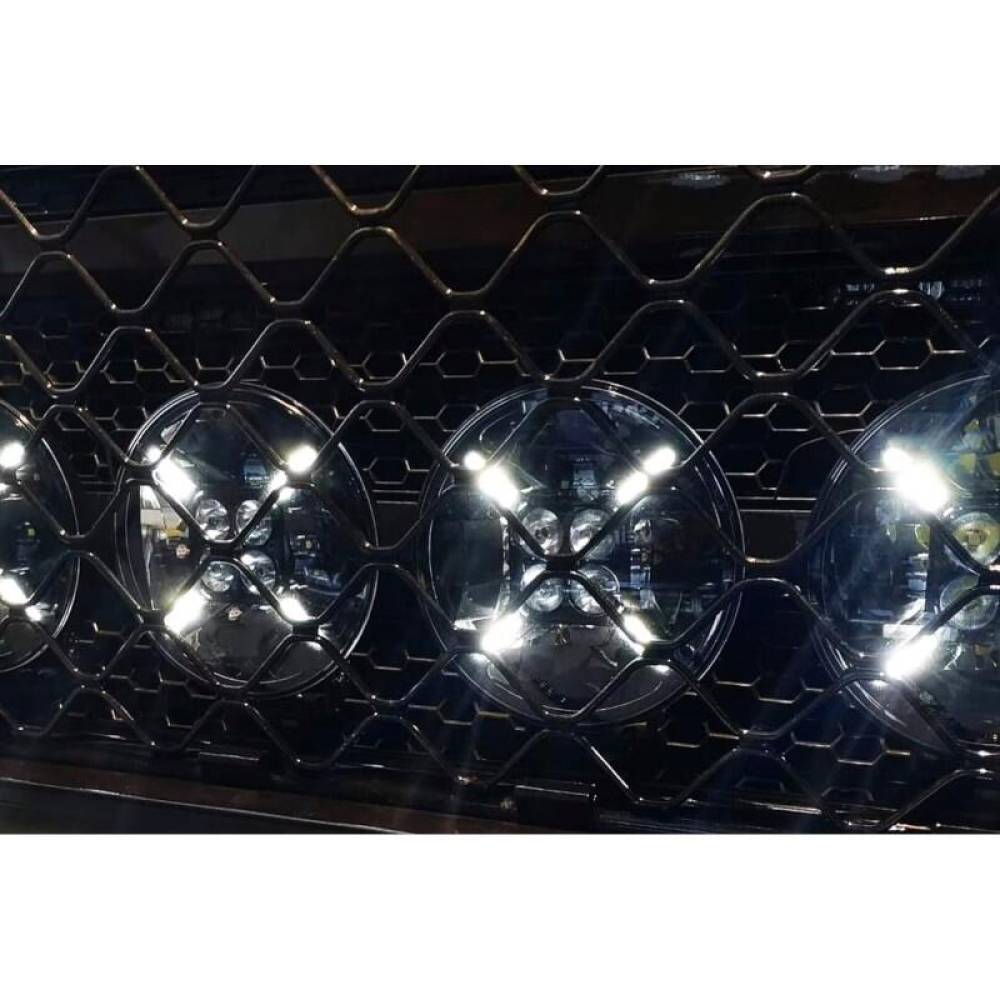 Proiector rotund fi180, LED-uri LG, faza lunga, cu pozitie alba si galbena, 9-36V, 60W, 6000Lm, 5700K, conector DT cu 4PIN, TT.11107