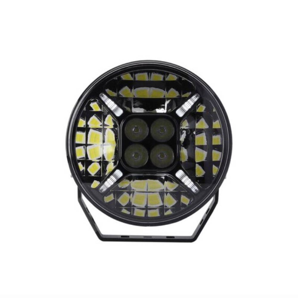 Proiector rotund fi180, LED-uri LG, faza lunga, cu pozitie alba si galbena, 9-36V, 60W, 6000Lm, 5700K, conector DT cu 4PIN, TT.11107