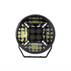 Proiector rotund fi180, LED-uri LG, faza lunga, cu pozitie alba si galbena, 9-36V, 60W, 6000Lm, 5700K, conector DT cu 4PIN, TT.11107