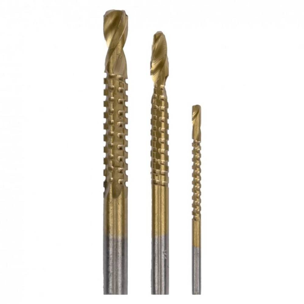 Set 6 burghie, 3 cu tarod, 4-12/20/32mm, 3 burghie fierastrau 3, 6, 8mm, AKC8143 Set 6 burghie, 3 cu tarod, 4-12/20/32mm, 3 burghie fierastrau 3, 6, 8mm, AKC8143