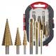 Set 6 burghie, 3 cu tarod, 4-12/20/32mm, 3 burghie fierastrau 3, 6, 8mm, AKC8143 Set 6 burghie, 3 cu tarod, 4-12/20/32mm, 3 burghie fierastrau 3, 6, 8mm, AKC8143