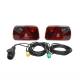 Kit lampi remorca 240x130, 12V, 7 functii, cu triunghi, mers inapoi, ceata si iluminare numar, cablu cu 2 mufe 6pin si stecher 13pin, MT77 Kit lampi remorca 240x130, 12V, 7 functii, cu triunghi, mers inapoi, ceata si iluminare numar, cablu cu 2 mufe 6pin si stecher 13pin, MT77
