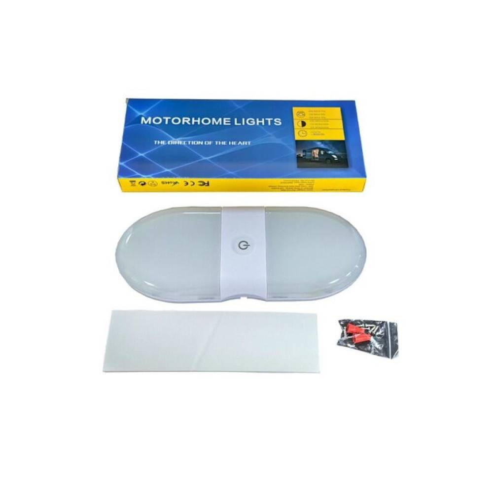 Lampa interior plafon, 266x12mm, LED, 3 moduri de iluminare, 12-24V, 10W, 1800lm, cu comutator tactil, aplicabila, Motorhome Lights Lampa interior plafon, 266x12mm, LED, 3 moduri de iluminare, 12-24V, 10W, 1800lm, cu comutator tactil, aplicabila, Motorhome Lights