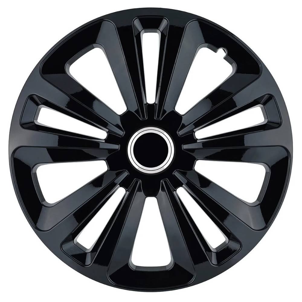 Capace roti 16'' Jestic GLORY negru cu inel cromat