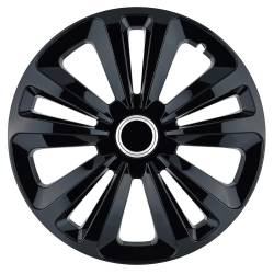Capace roti 16'' Jestic GLORY negru cu inel cromat