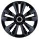 Capace roti 16'' Jestic GLORY negru cu inel cromat
