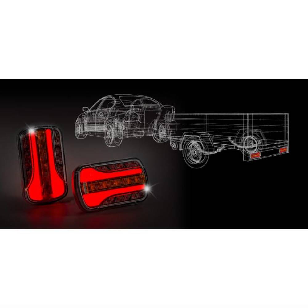 Lampa spate 120x70, 3 functii, LED Neon, stanga-dreapta, FT-350 Fristom