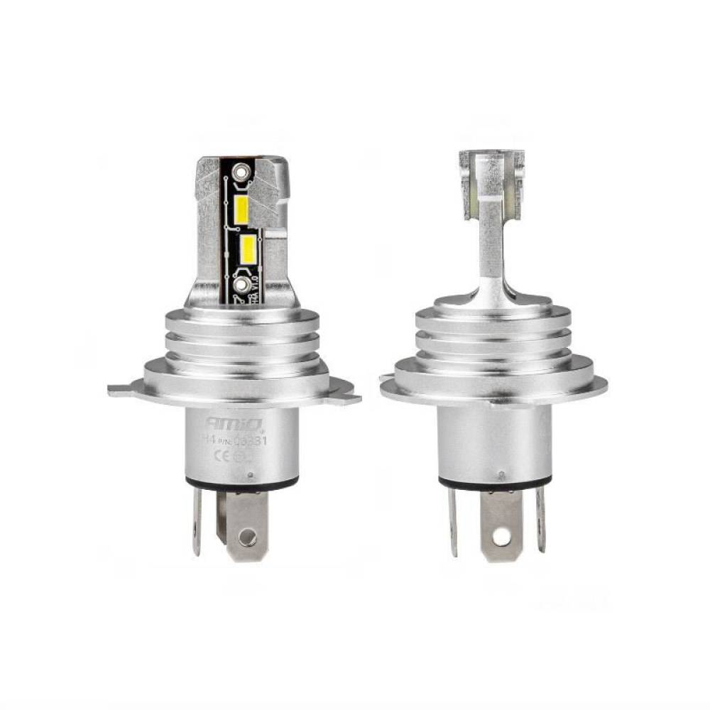 Set 2 becuri H4-H19, LED, 9-32V, 50W, 2225lm, 6500K, H Mini 03331 Amio