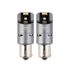 Set 2 becuri semnalizare, LED-uri SMD1860, 12-24V, BAU15S PY21W, Full Canbus, galben, Pro Series 03604 Amio