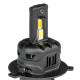 Set 2 becuri aluminiu H4-H19, LED, 12V, 44W, 3936lm, 6500K, cu radiator, Canbus, X4 Aviator 03763 Amio