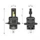 Set 2 becuri aluminiu H4-H19, LED, 12V, 44W, 3936lm, 6500K, cu radiator, Canbus, X4 Aviator 03763 Amio