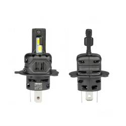 Set 2 becuri aluminiu H4-H19, LED, 12V, 44W, 3936lm, 6500K, cu radiator, Canbus, X4 Aviator 03763 Amio