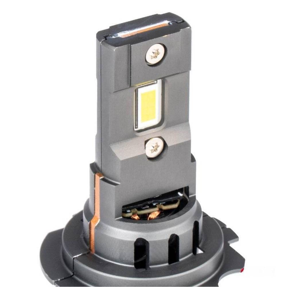 Set 2 becuri  H7-H18, LED, 12V, 44W, 3936lm, 6500K, cu radiator, Canbus, X4 Aviator 03764 Amio