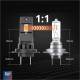Set 2 becuri  H7-H18, LED, 12V, 44W, 3936lm, 6500K, cu radiator, Canbus, X4 Aviator 03764 Amio