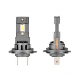 Set 2 becuri  H7-H18, LED, 12V, 44W, 3936lm, 6500K, cu radiator, Canbus, X4 Aviator 03764 Amio